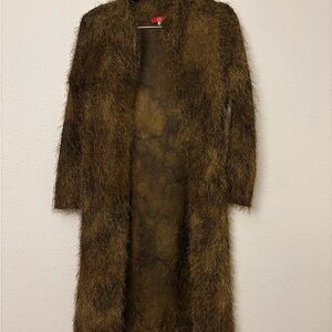 Brown Fuzzy Long Coat